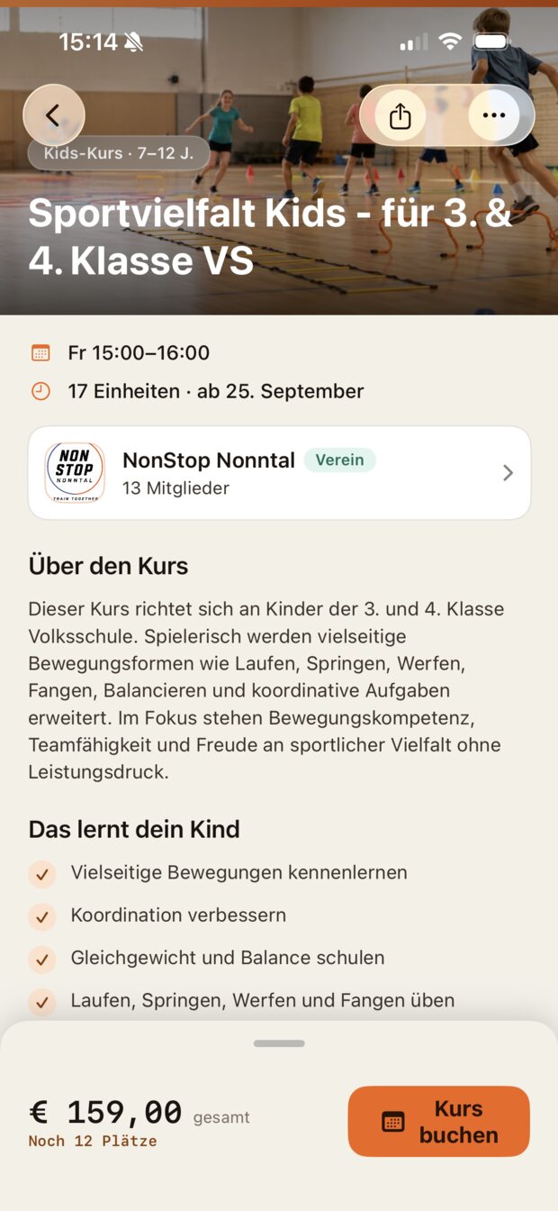 Kurse buchen