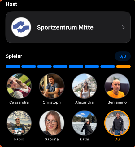 Host & Spieler in oClub